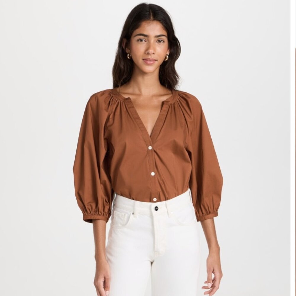 Staud Dill Top - Brown / size L